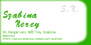 szabina nerey business card